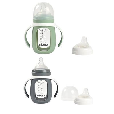 Beaba 2-in-1 Training Bottle In Glass