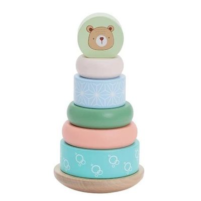 Bubble Wooden Bear Stacking Rings