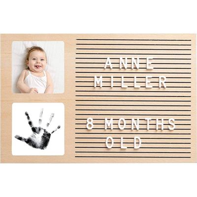 Pearhead Babyprints Wooden Letterboard Photo Frame