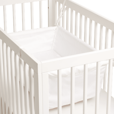 Cariboo Gentle Motions (Bassinet Only) White/White Cotton Story Fabric /Foam Mattress