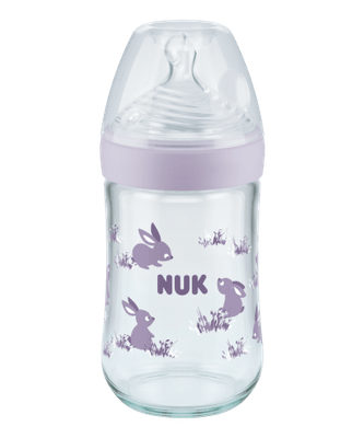 NUK Nature Sense Glass Baby Bottle with Temperature Control 240ml