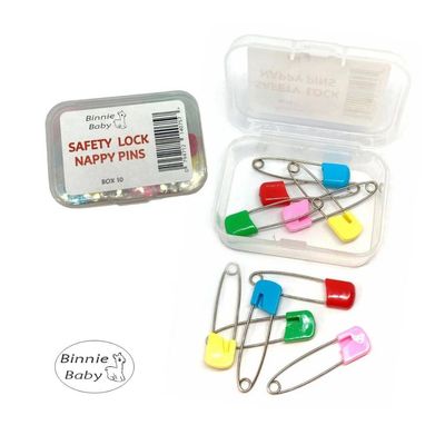 Binnie Baby Safety Lock Nappy Pins