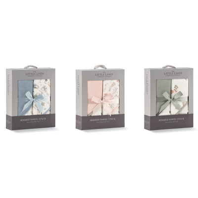 Little Linen Hooded Towel 2pk