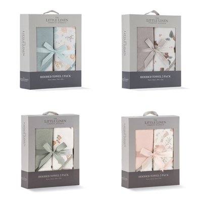 Little Linen Hooded Towel 2pk