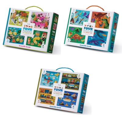Crocodile Creek 4 Puzzles Assorted Designs