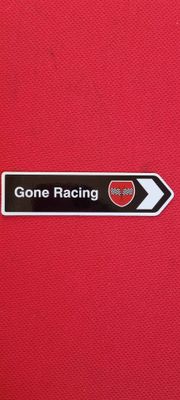 Road Sign Magnet - Gone Racing
