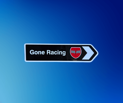 Road Sign Magnet - Gone Racing