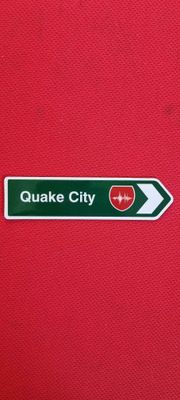 Road Sign Magnet - Quake City