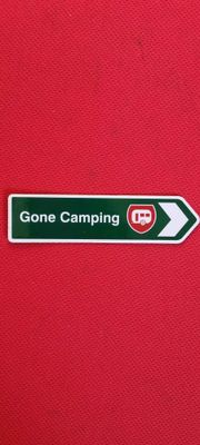 Road Sign Magnet - Gone Camping (Caravan)