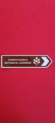 Road Sign Magnet - Christchurch Botanical Gardens