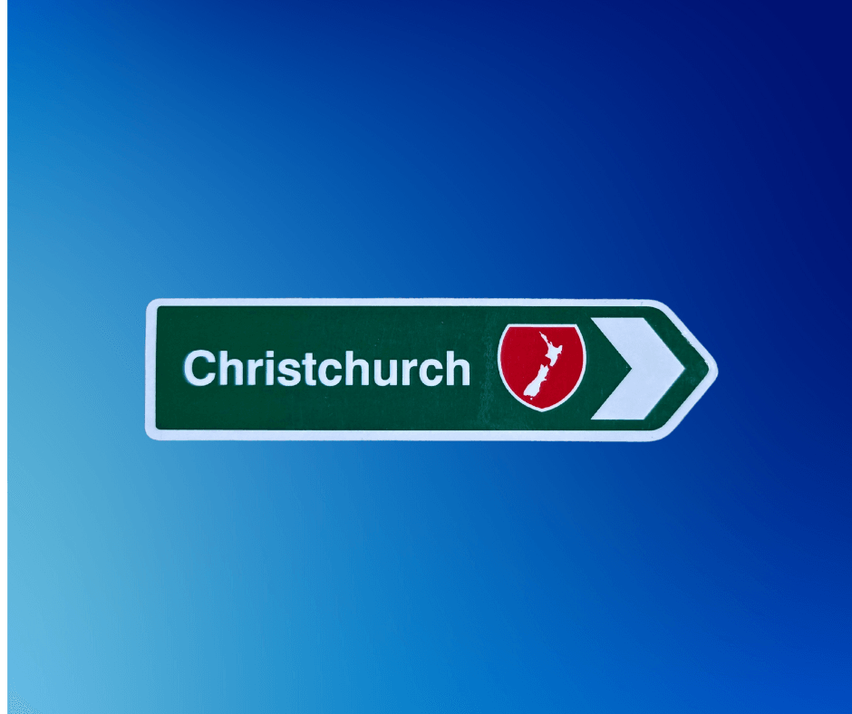 Christchurch Green Road Sign Magnet