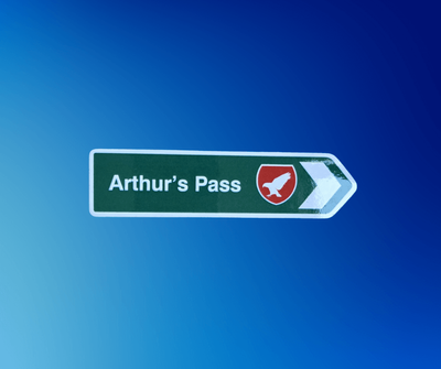Road Sign Magnet - Arthur&#039;s Pass