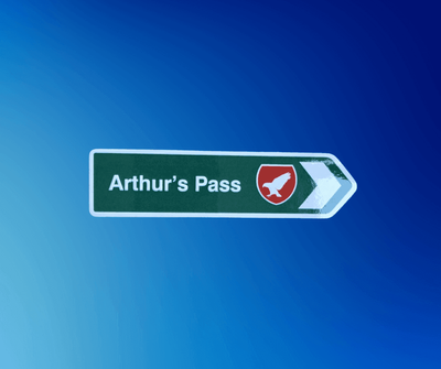 Road Sign Magnet - Arthur's Pass