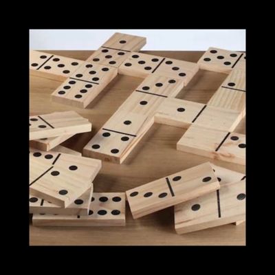 Wooden table dominos