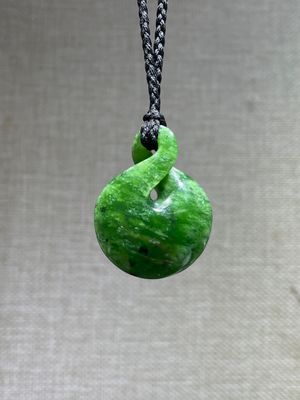 New Zealand Jade (Pounamu) Small Pikorua/Twist - Polished