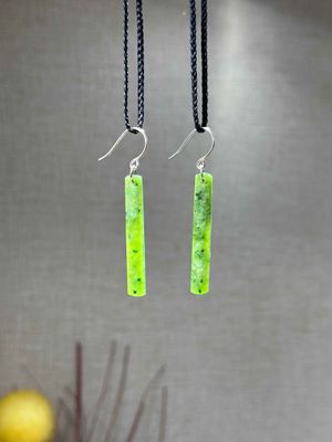 New Zealand Pounamu (Jade) Short Drop Earrings