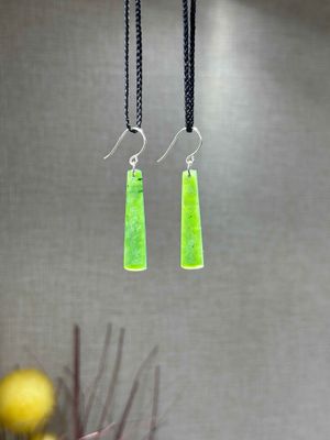 New Zealand Pounamu (Jade) Short Drop Earrings