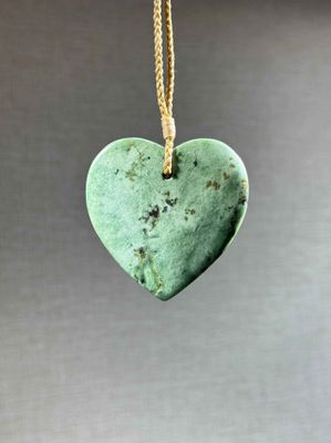 New Zealand Pounamu (Jade) Heart/Manawa