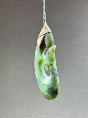 New Zealand Pounamu (Jade) Hei Matau/Fish Hook