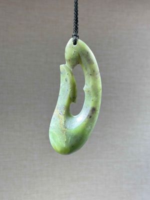 New Zealand Pounamu (Jade) Hei Matau/Fish Hook