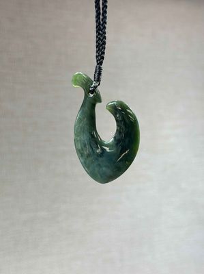 New Zealand Pounamu (Jade) Hei Matau/Fish Hook