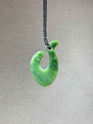 New Zealand Pounamu (Jade) Hei Matau/Fish Hook