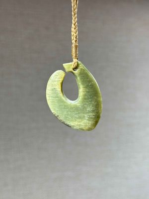 New Zealand Pounamu (Jade) Hei Matau/Fish Hook