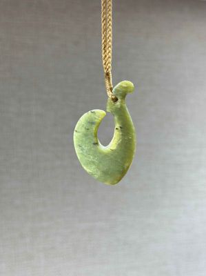 New Zealand Pounamu (Jade) Hei Matau/Fish Hook