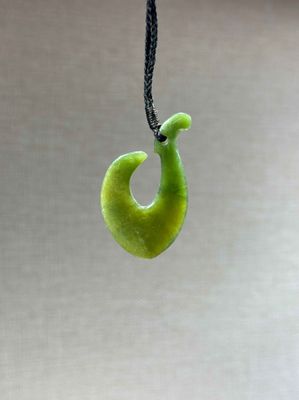 New Zealand Pounamu (Jade) Hei Matau/Fish Hook