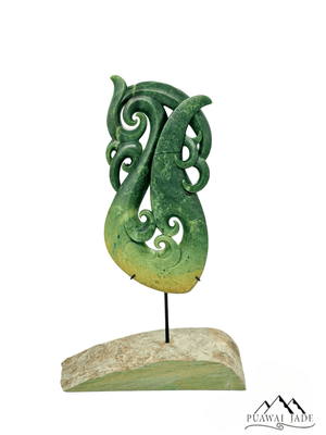 New Zealand Pounamu (Jade) Manaia Sculpture