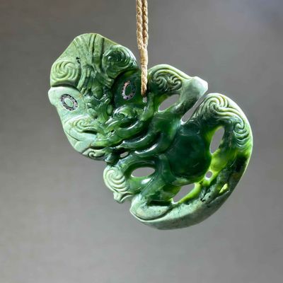 New Zealand Pounamu (Jade) Hei Tiki