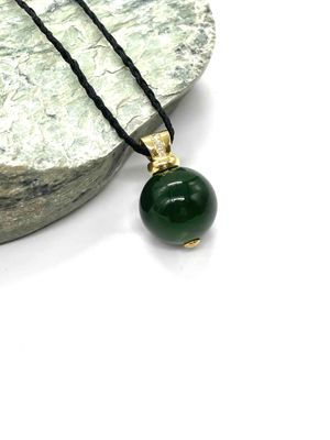 New Zealand (Jade) Pounamu Ball Pendants 18K Gold