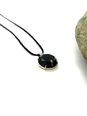 New Zealand ( Jade) Pounamu White Gold Pendant with Diamonds