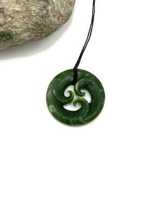 New Zealand (Jade) Pounamu Koru - Triple-Koru