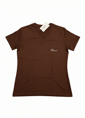 Brown Lola Collective. V Neck T Size - 8