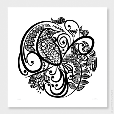 Tui&#039;s Lace Wall Art Print by Anna Mollekin | Tui Artwork NZ