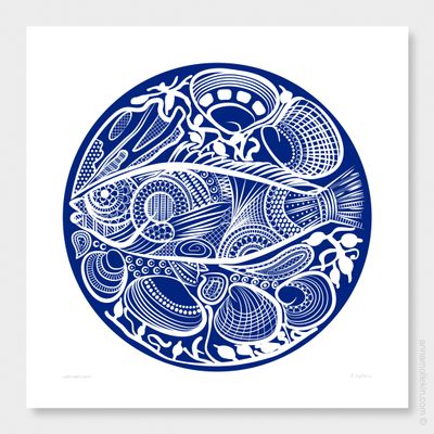 Laced Paketi Catch Wall Art by Anna Mollekin | Fish Art Print