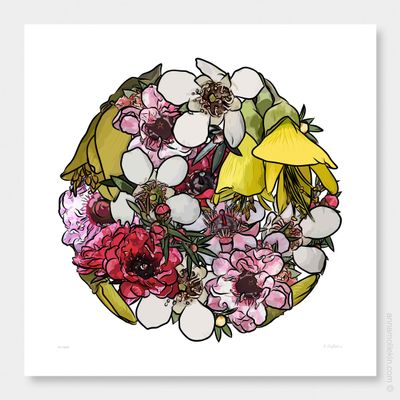 My Moon by Anna Mollekin | Floral Artwork NZ