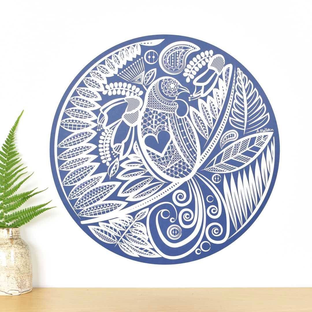 Homegrown Lace tūī wall decal