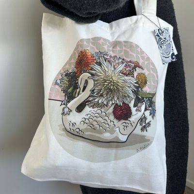 Flourishing Grace Art Tote Bag NZ | Cotton Canvas