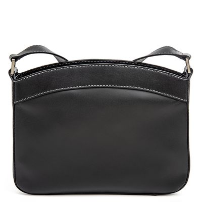 2226 Siracusa Medium Top Zip Shoulder Bag in Black