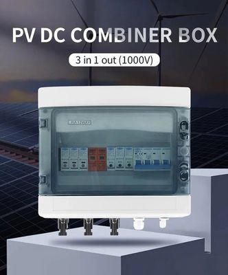 Solar PV combiner box - 3 in 1 out Prewired