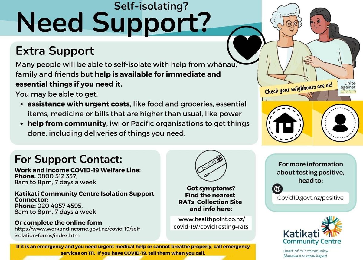 Isolating? Need Support? | Katikati Community Centre