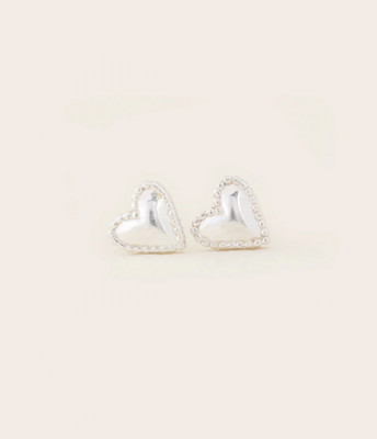 Heart Truth Studs - Silver