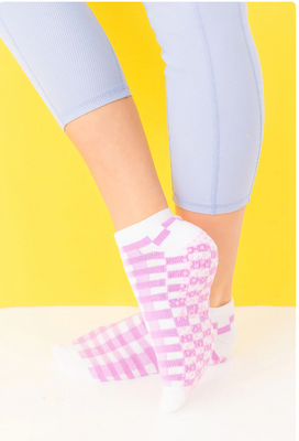 Ankle Gingham - Grip Socks