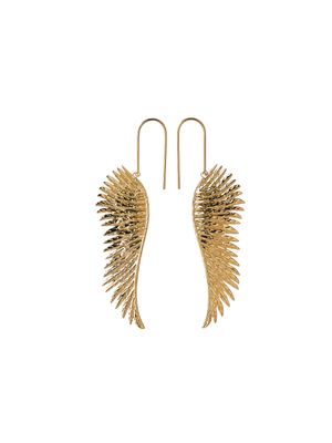 Karen Walker Cupid Wing Earrings Gold Plated