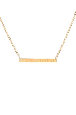 Stolen Girlfriends Club Plank Necklace Gold Plated