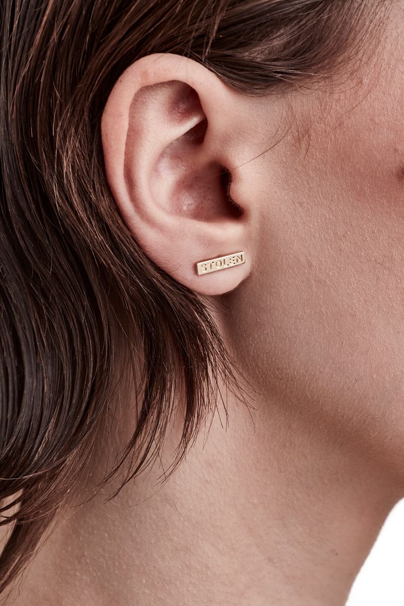 Stolen deals bar earrings