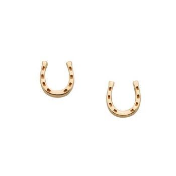 Karen Walker Mini Horseshoe Earrings 9ct Gold