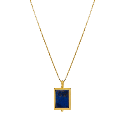 Najo Lapis Pendant Necklace Gold Plated